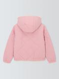 John Lewis Kids' Reverisble Fleece Quilted Jacket, Pink