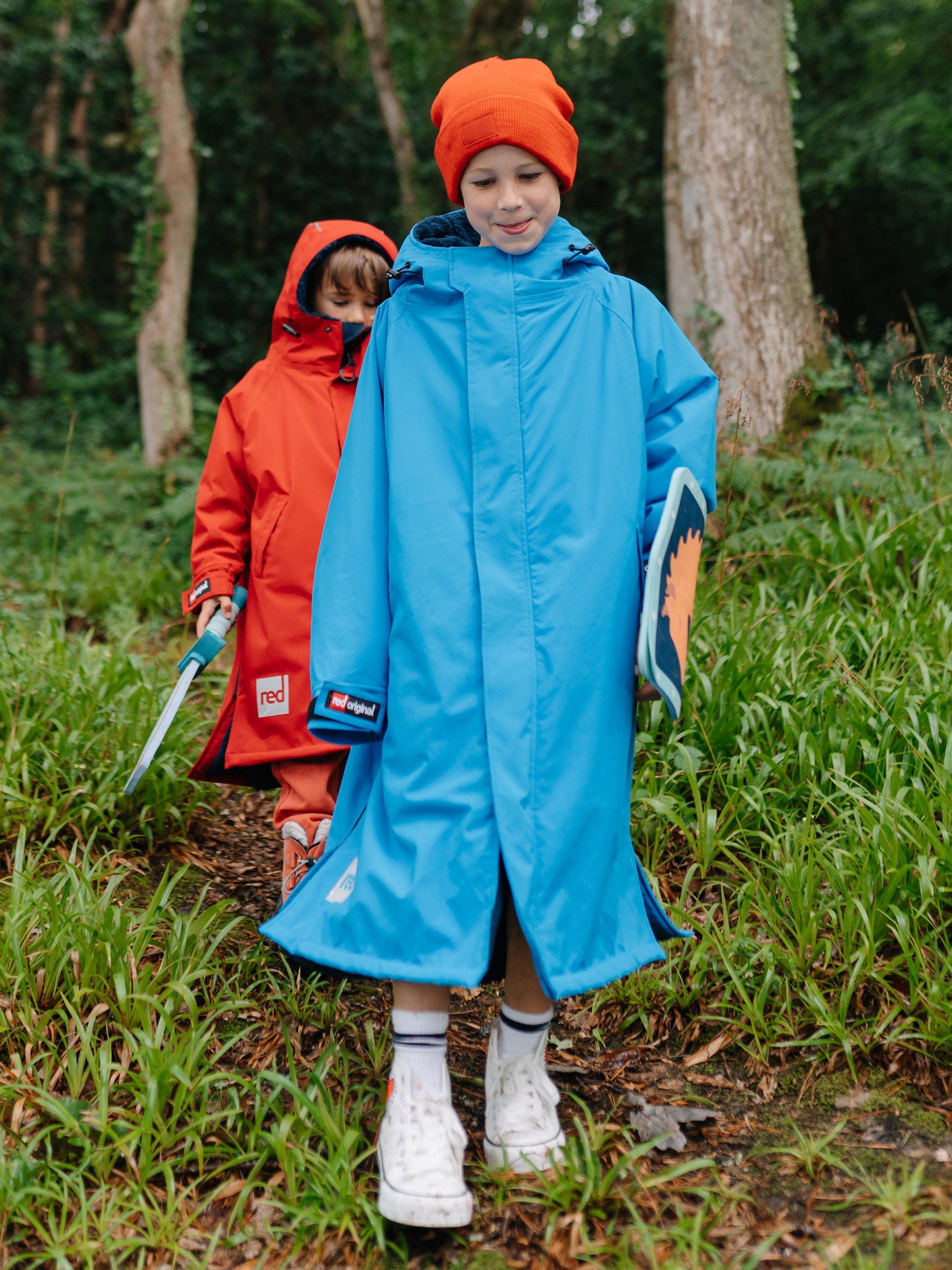 Product image 6 of 6, which shows Red Kids' Pro Robe Hooded Jacket, Marine Blue, XS