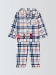 John Lewis Baby London Check Pyjamas, Blue