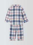 John Lewis Baby London Check Pyjamas, Blue