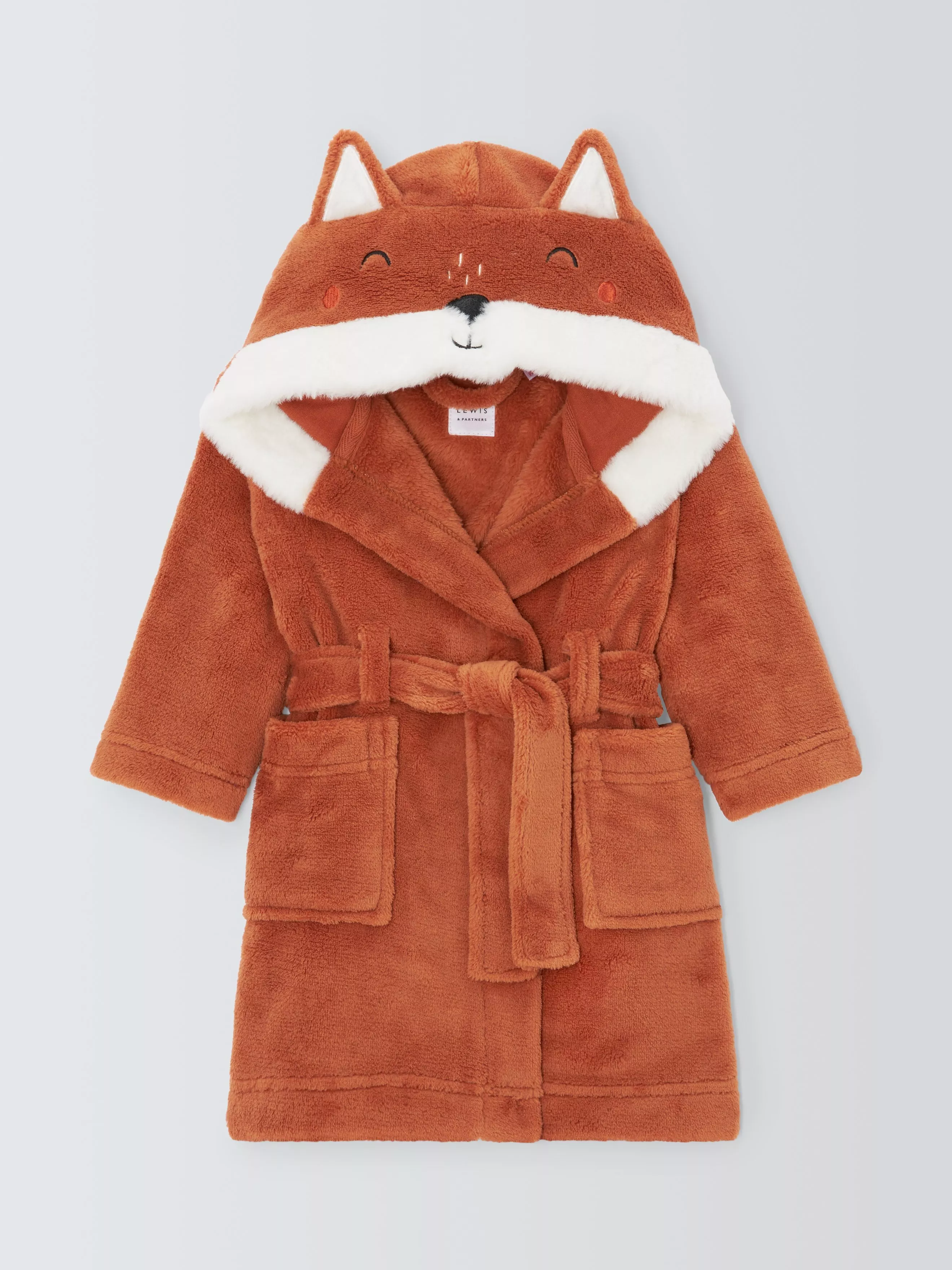 John Lewis Baby Fox Dressing Gown Orange