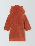 John Lewis Baby Fox Dressing Gown, Orange