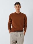 John Lewis Lambswool Blend Crew Neck Jumper, Chestnut