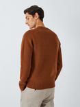 John Lewis Lambswool Blend Crew Neck Jumper, Chestnut