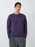 John Lewis Lambswool Blend Crew Neck Jumper, Nightshade