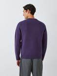 John Lewis Lambswool Blend Crew Neck Jumper, Nightshade