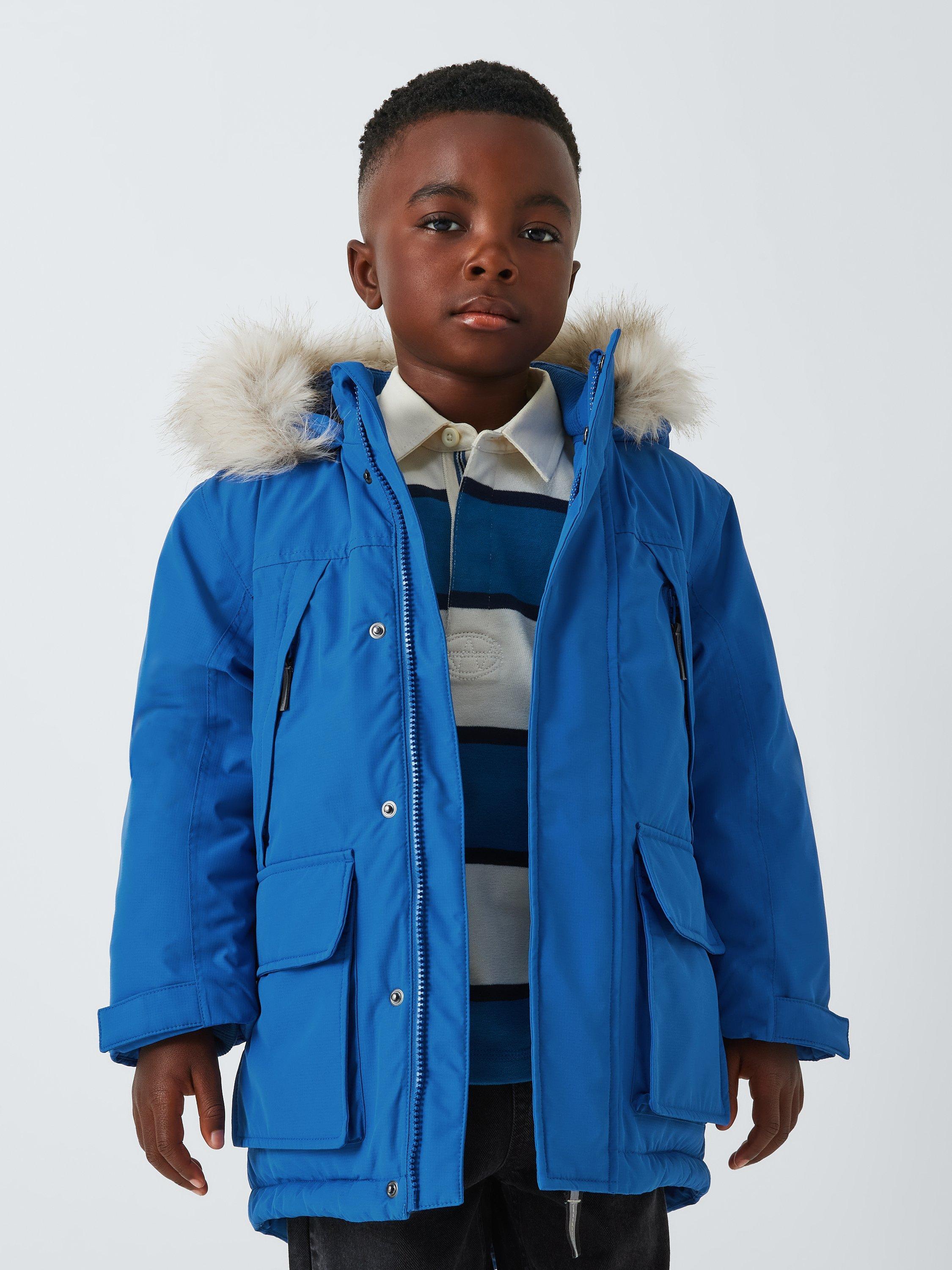 John Lewis Kids Waterproof Tech Parka Blue