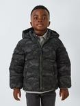 John Lewis Kids' Reflective Camouflage Jacket, Black