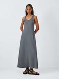 AND/OR Flo Ribbed Maxi Dress, Grey Charcoal