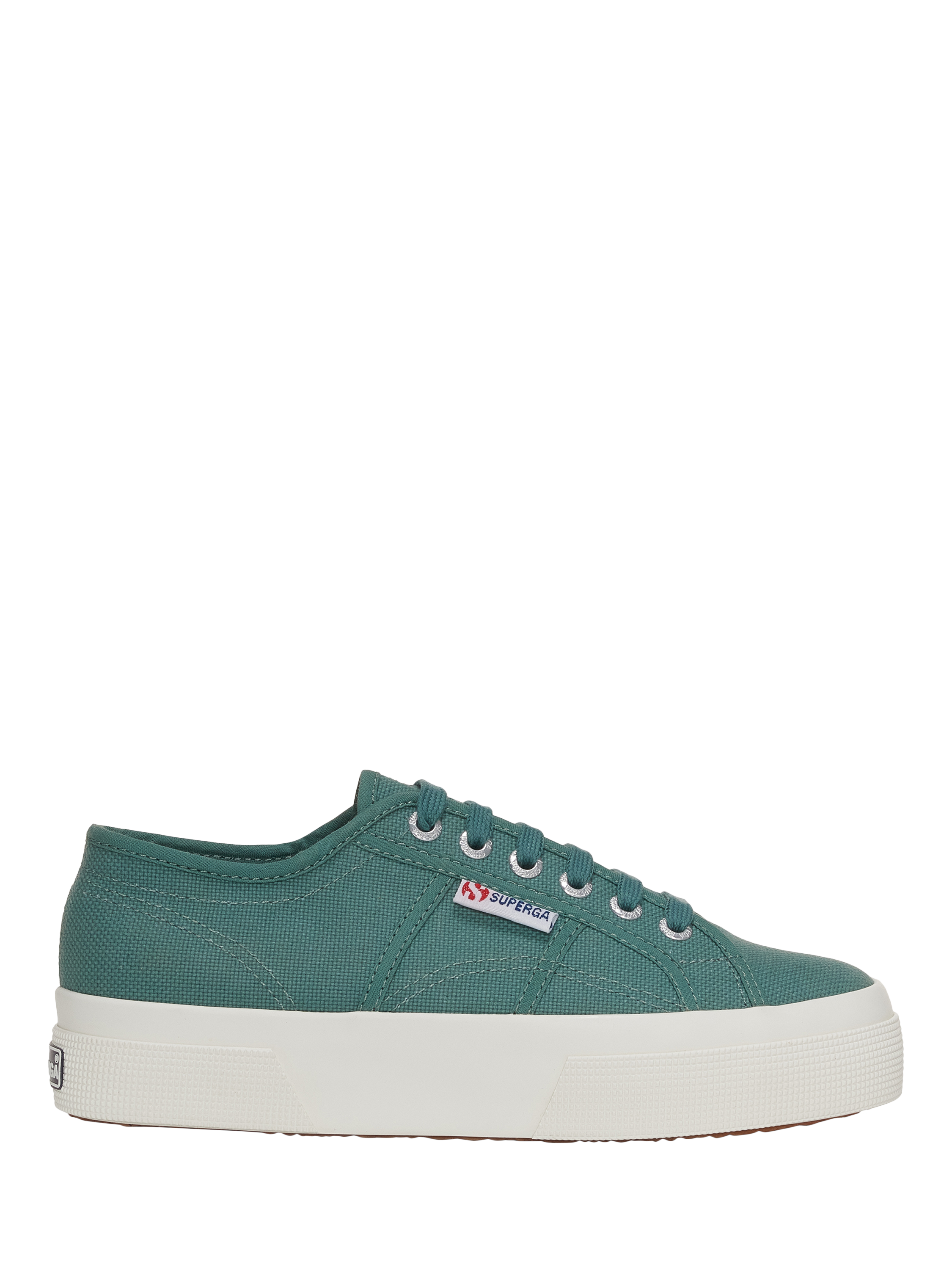 Superga 2740 Flatform Trainers Green Dusty