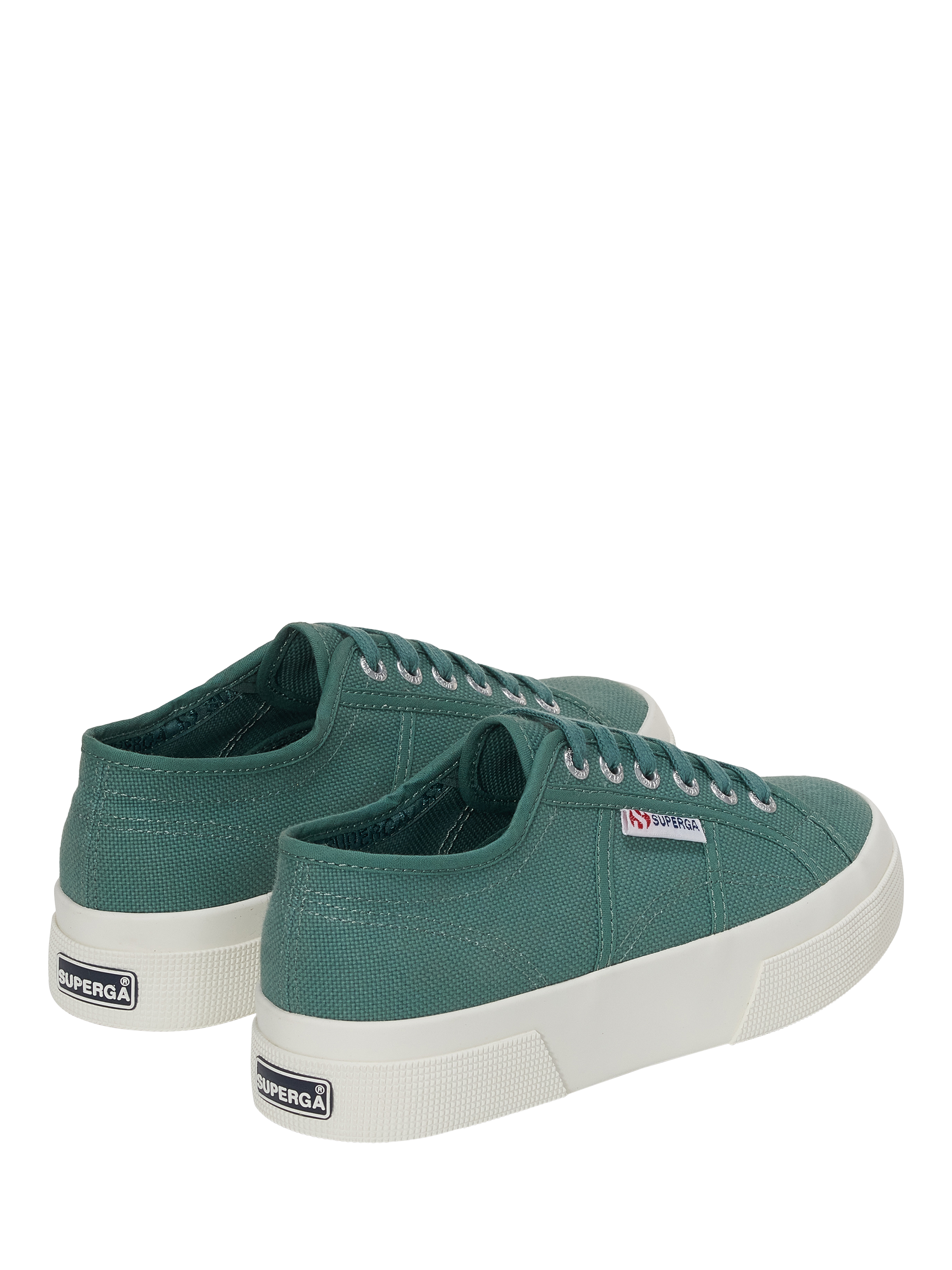 Superga 2740 Flatform Trainers Green Dusty