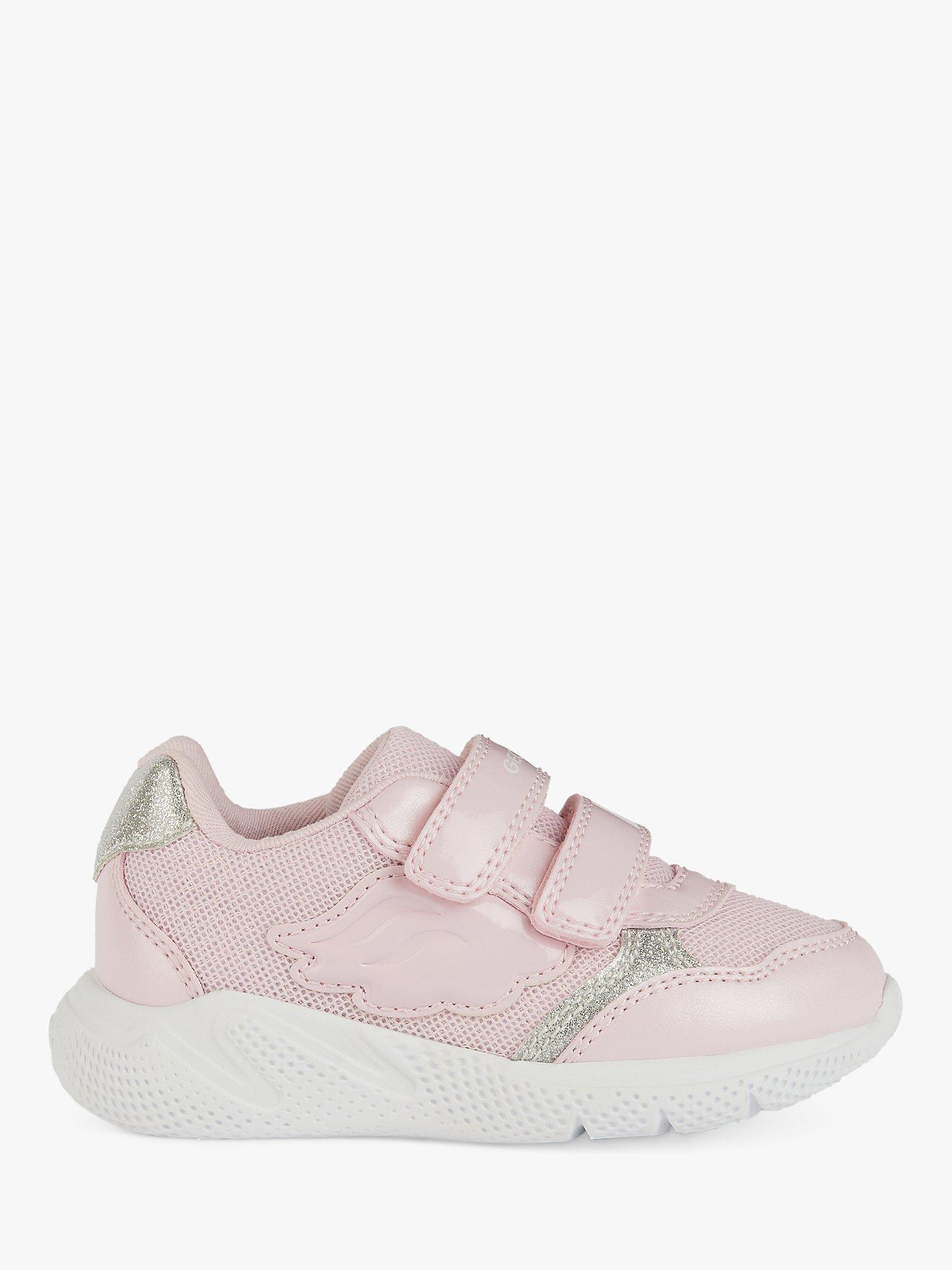 Geox Baby Sprintye Low Cut Pre-Walker Trainers, Pink                