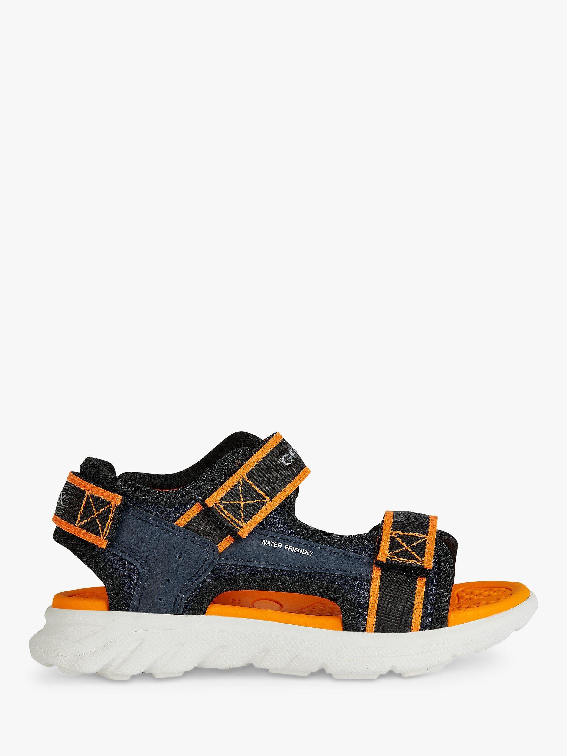 Geox Kids' Airadyum Mesh Sandals, Navy/Orange