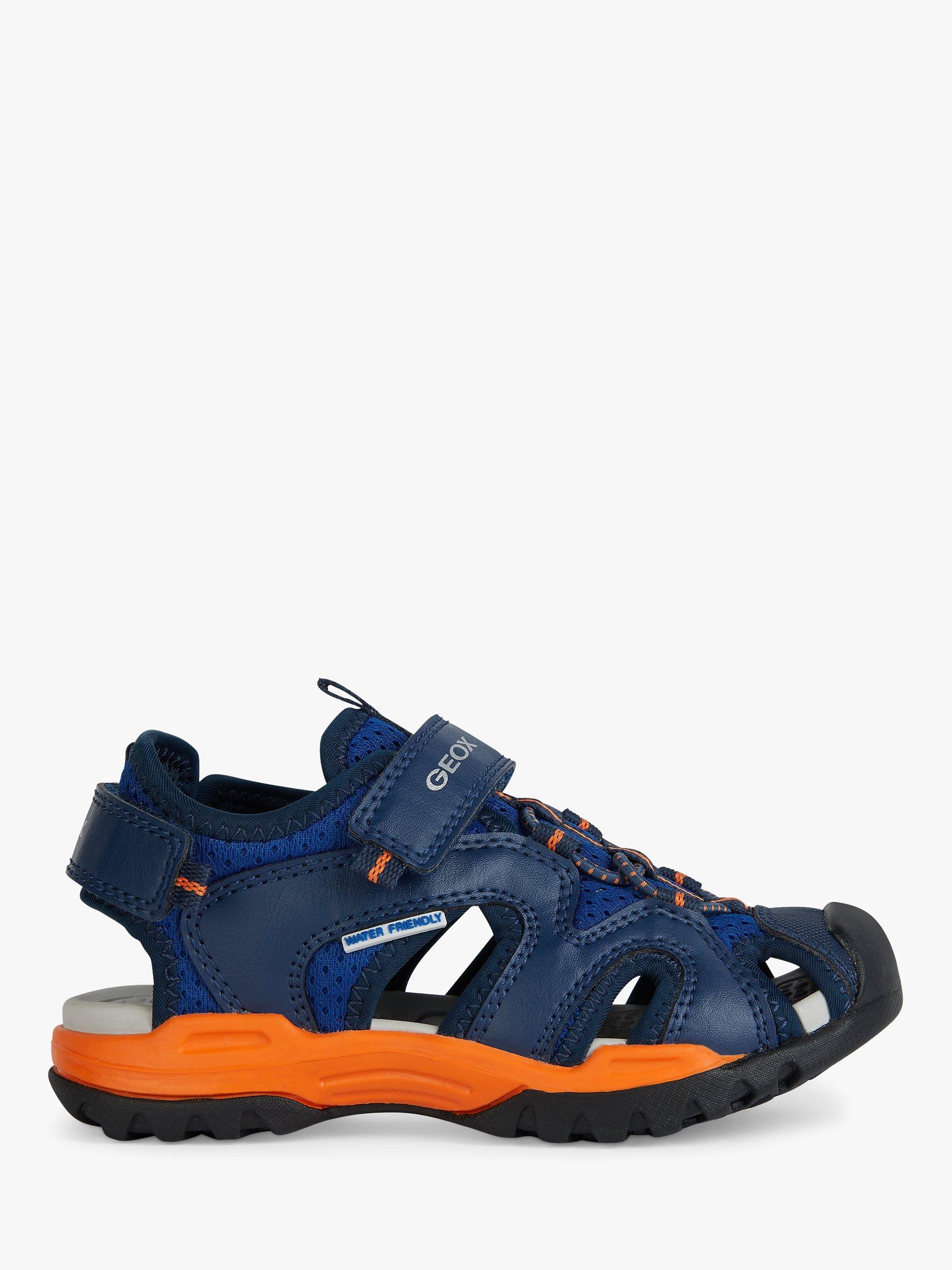 Product image 1 of 6, which shows Geox Borealis Closed Toe Sandals, Royal/Orange, EU33