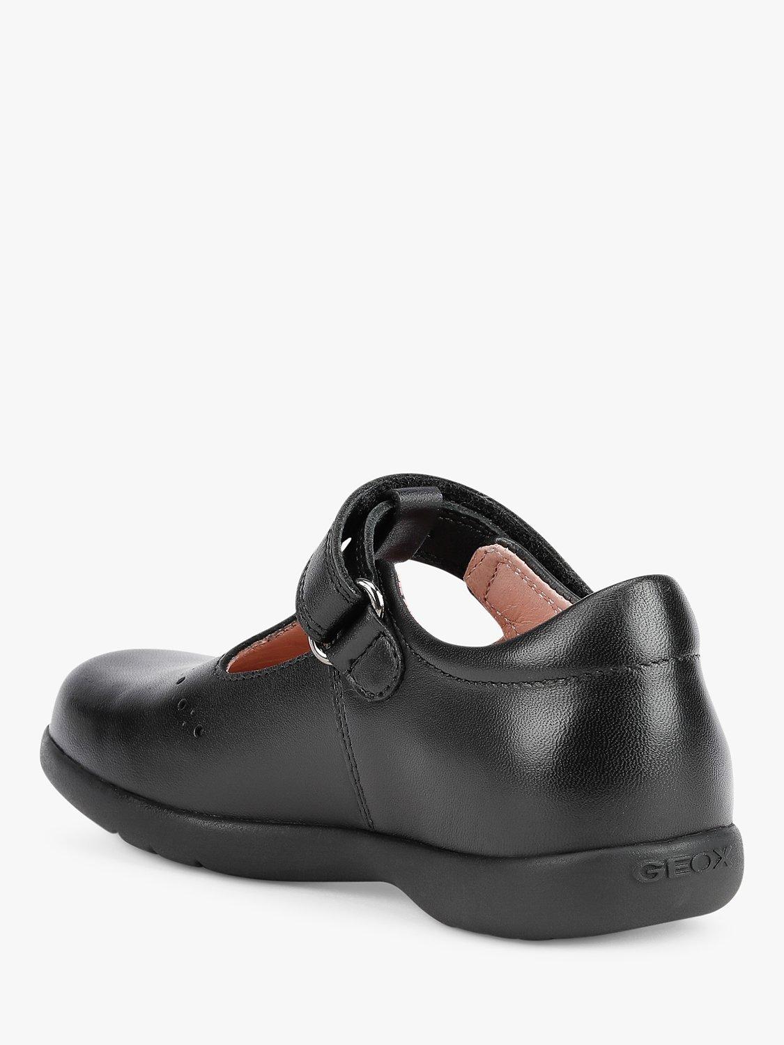 Product image 3 of 6, which shows Geox Kids' Naimara Leather School Shoes, Black, 30