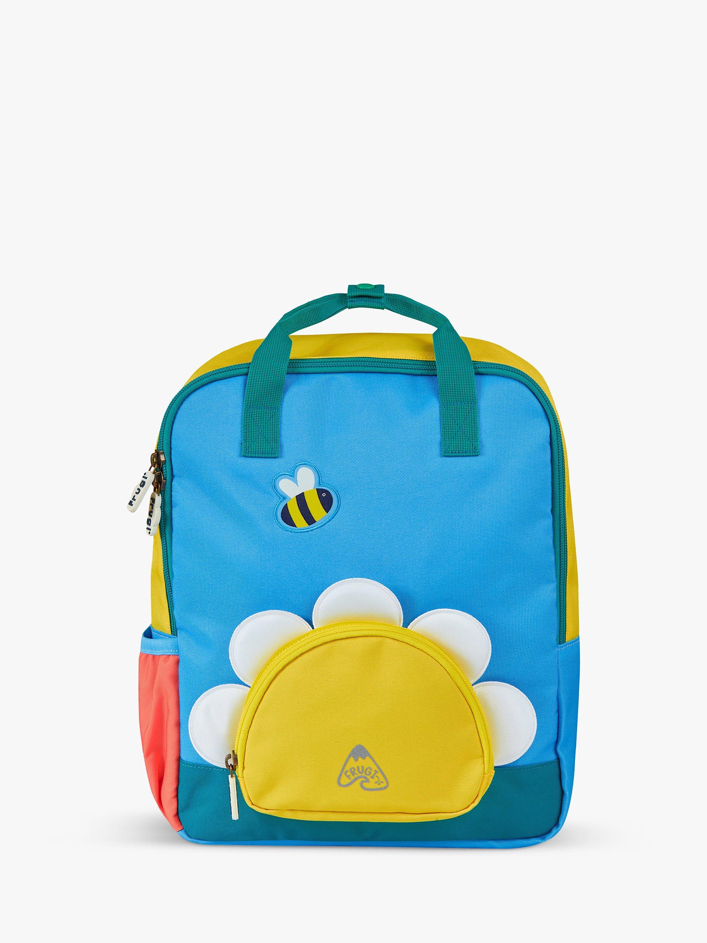 Product image 1 of 4, which shows Frugi Kids' Ramble Rainbow Daisy Backpack, Multi