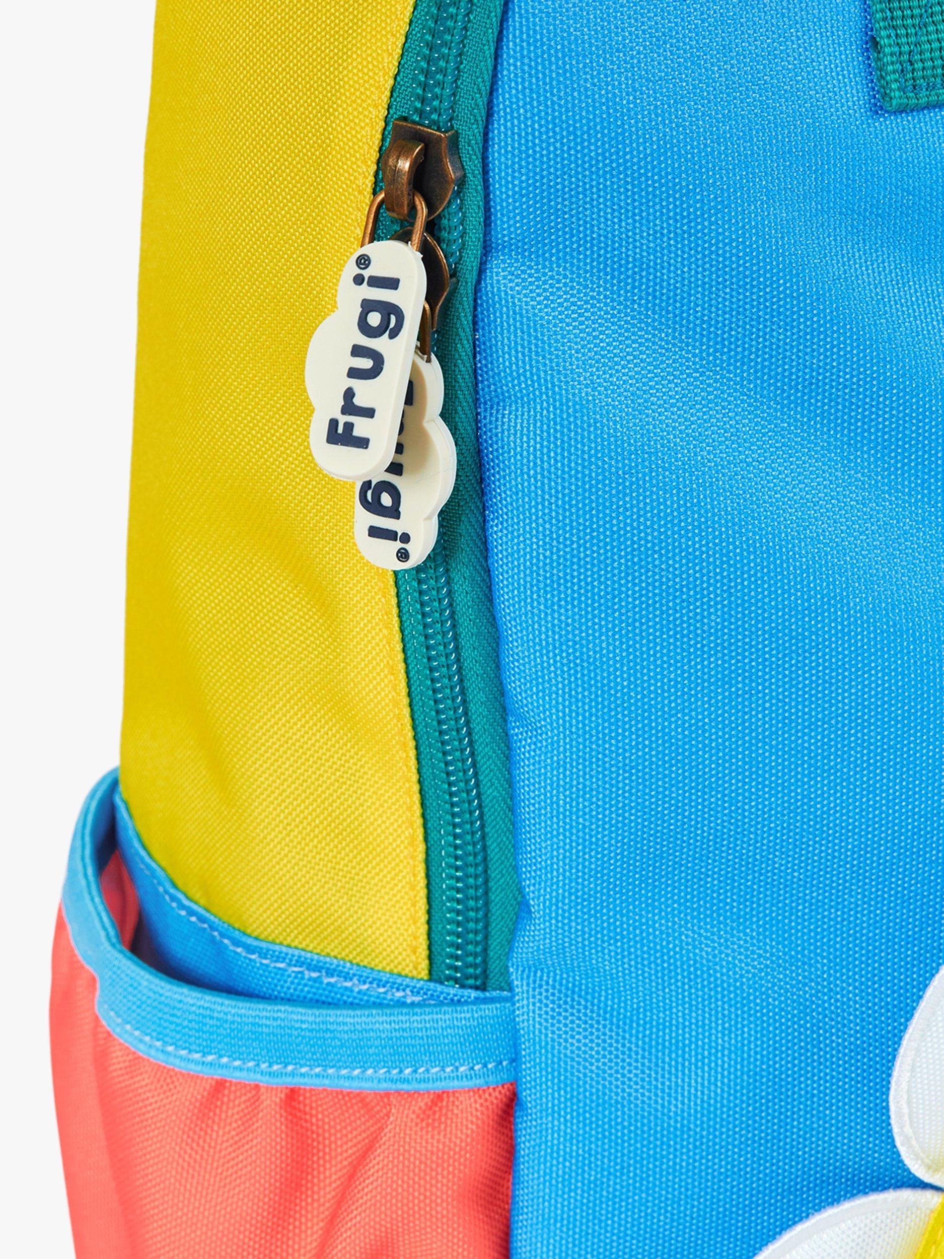 Product image 3 of 4, which shows Frugi Kids' Ramble Rainbow Daisy Backpack, Multi