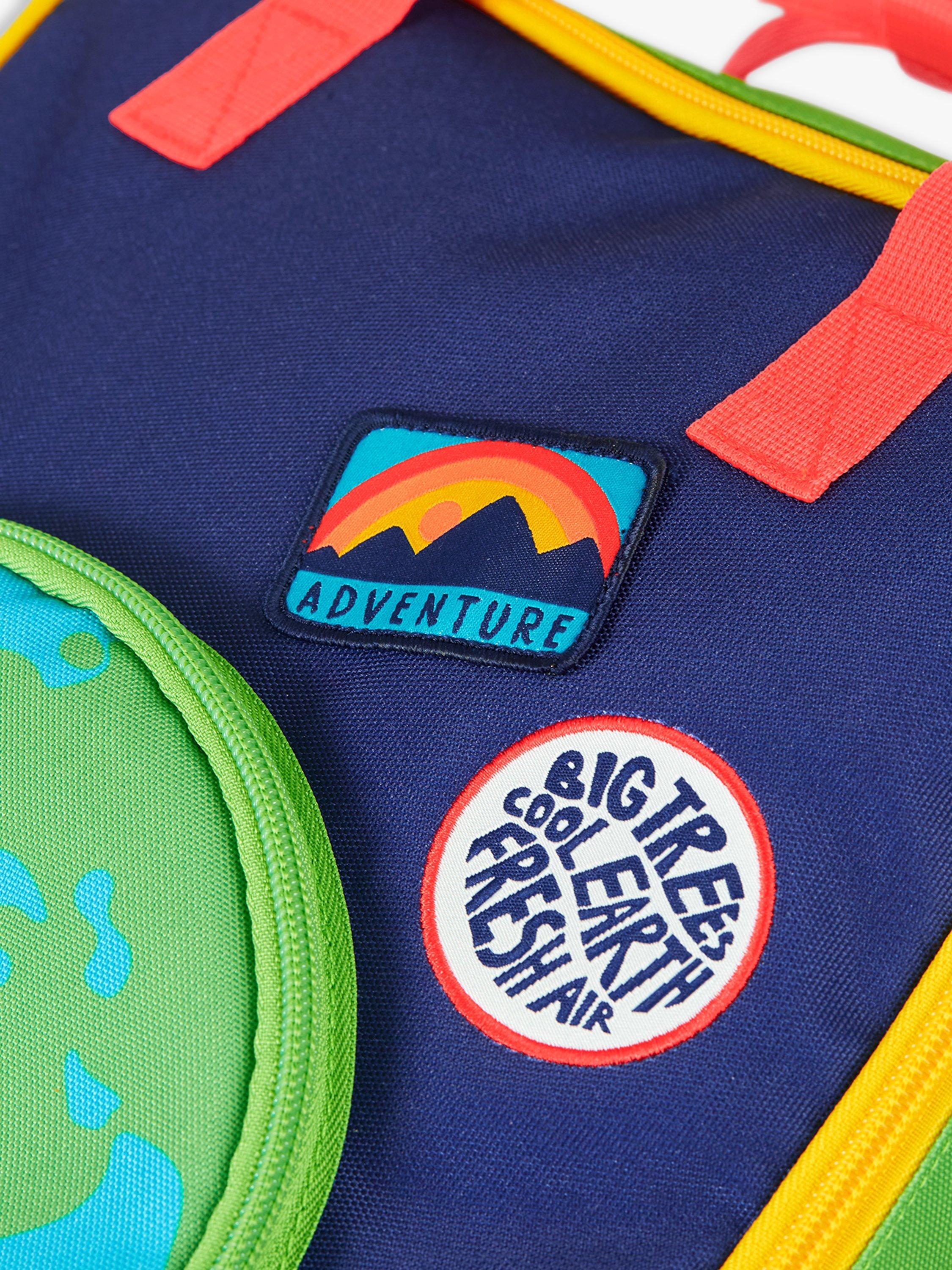Product image 3 of 4, which shows Frugi Kids' Ramble Rainbow Planet Earth Backpack, Multi