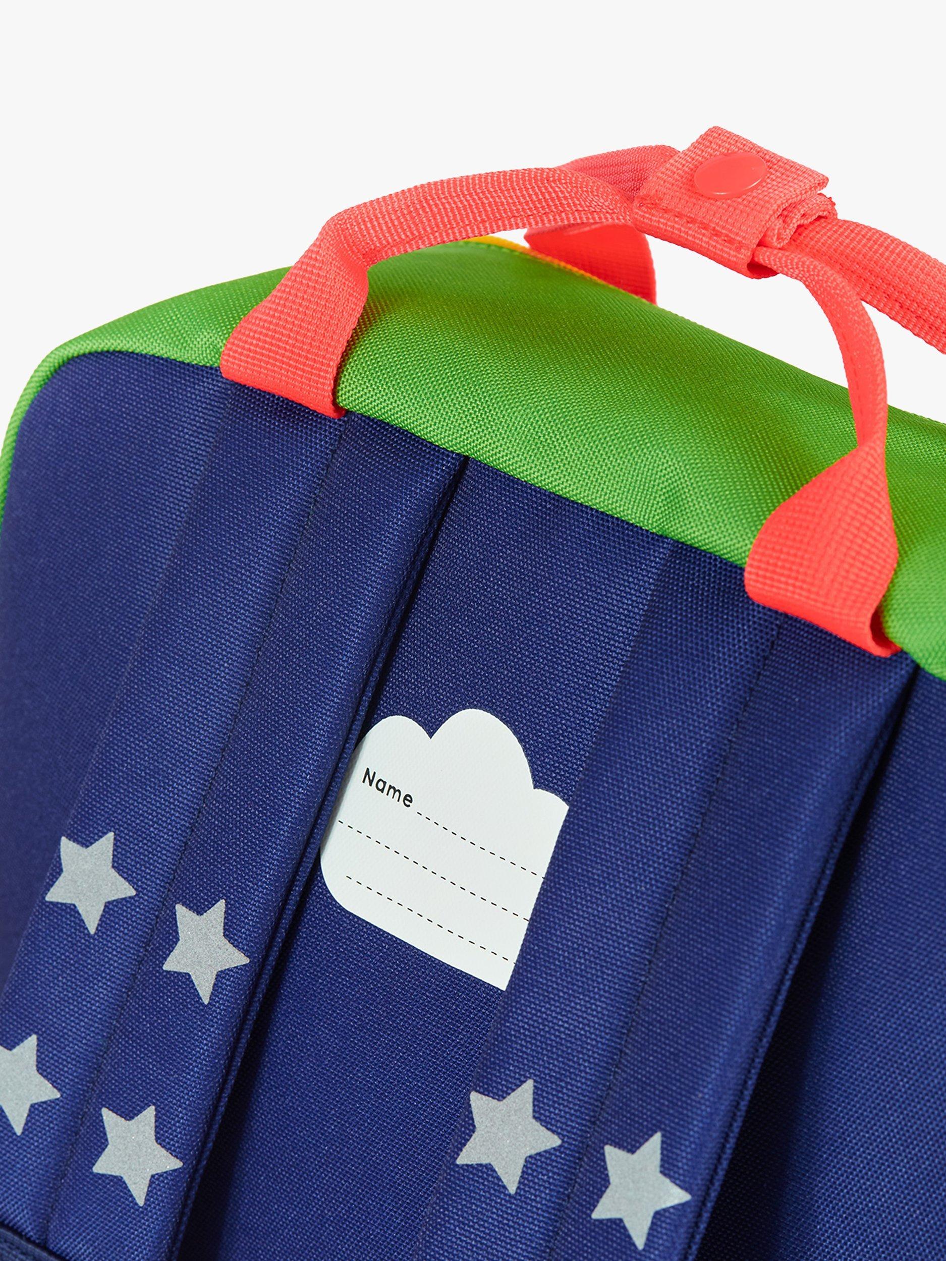 Product image 4 of 4, which shows Frugi Kids' Ramble Rainbow Planet Earth Backpack, Multi
