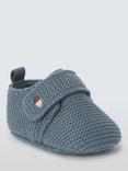 John Lewis Acorn Embroidered Knitted Baby Booties, Grey