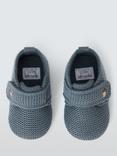 John Lewis Acorn Embroidered Knitted Baby Booties, Grey