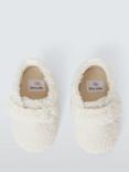 John Lewis Baby Borg Pram Shoes, White