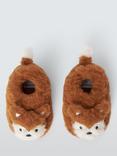 John Lewis Baby Fluffy Fox Slippers, Orange