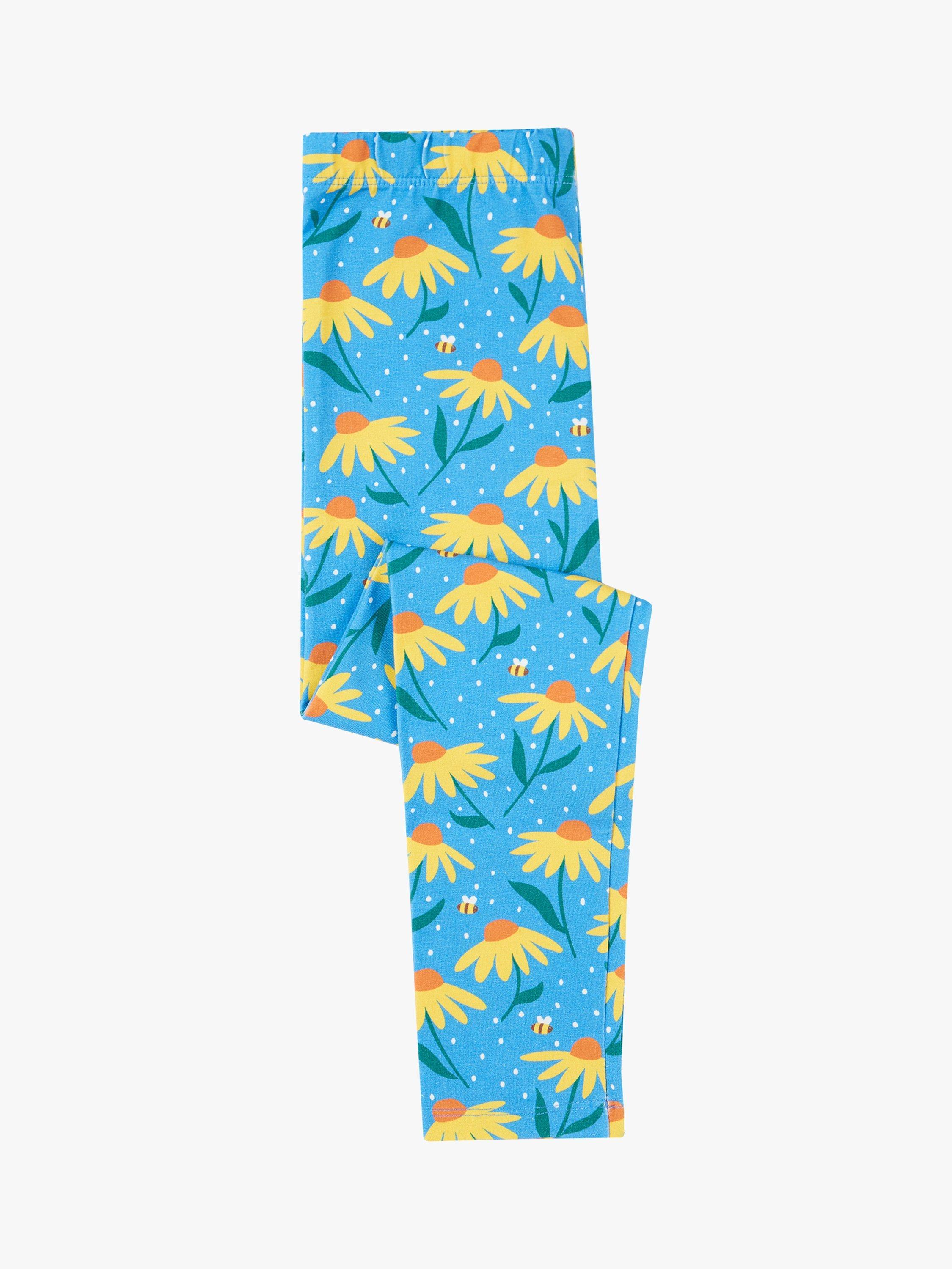 Frugi Kids' Libby Echinacea Printed Leggings, Multi
