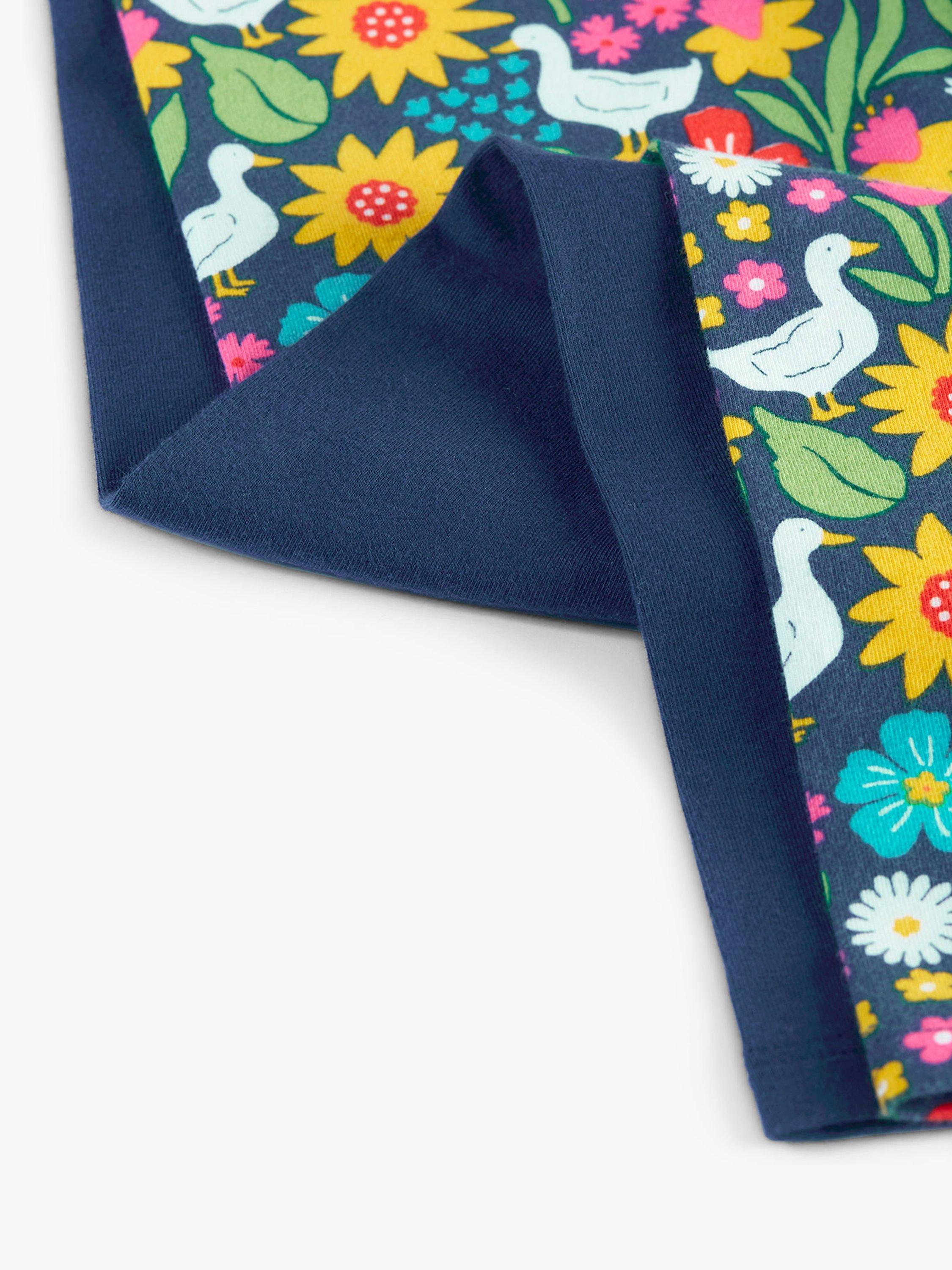 Product image 5 of 7, which shows Frugi Kids' Libby Springtime Ducks Leggings, Pack of 2, Navy/Multi, 4-5 years