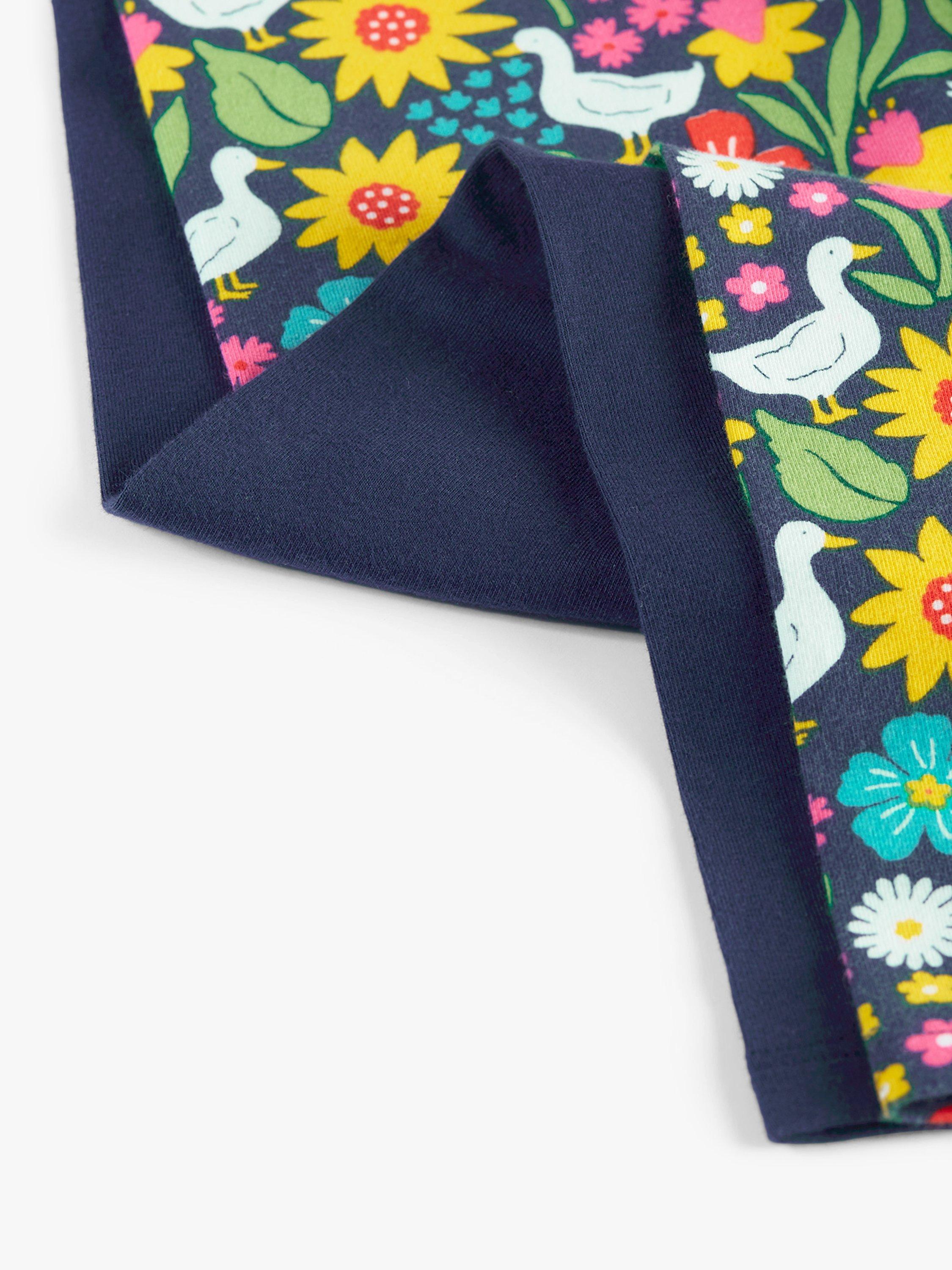 Product image 7 of 7, which shows Frugi Kids' Libby Springtime Ducks Leggings, Pack of 2, Navy/Multi, 4-5 years