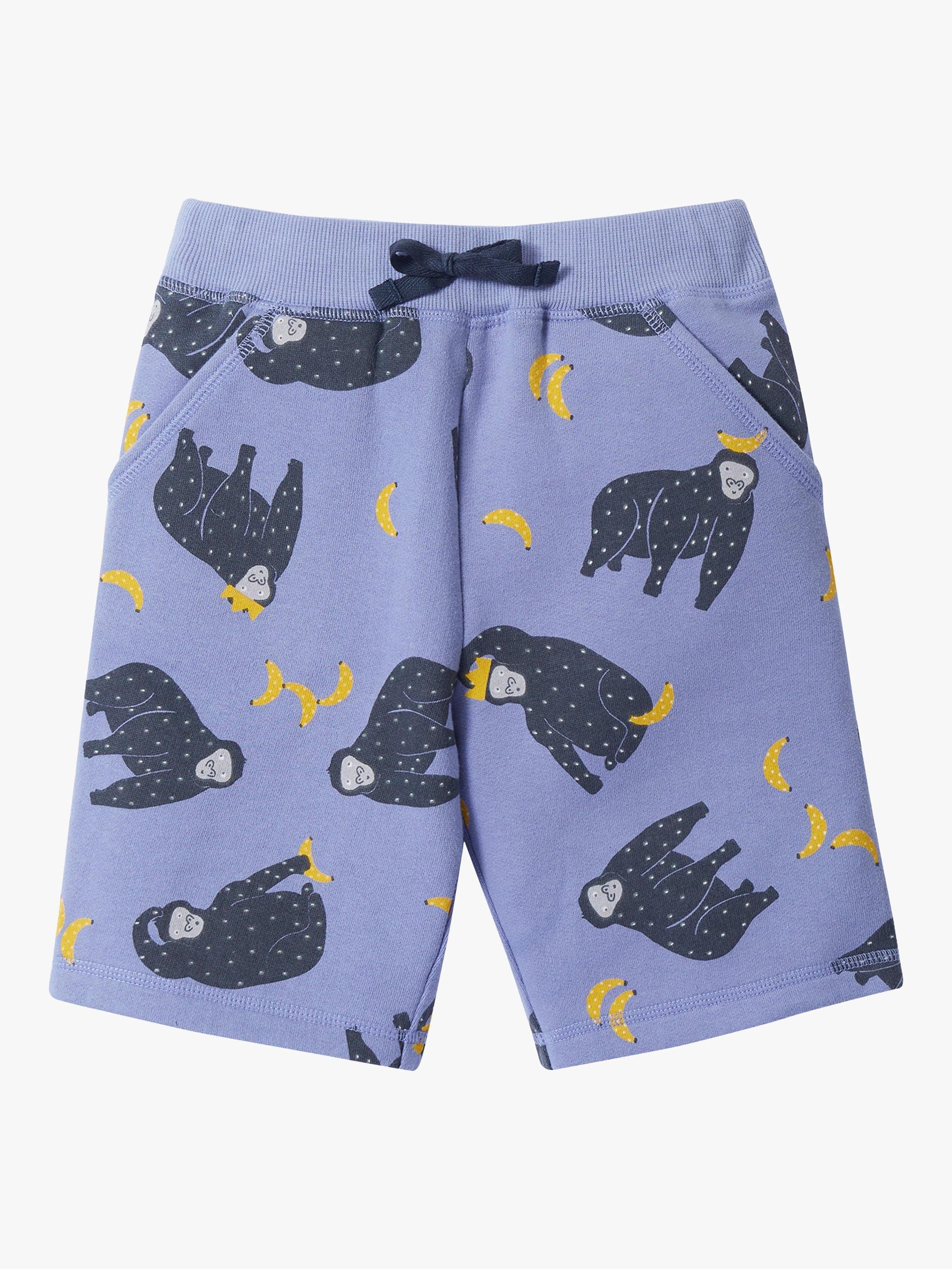 Frugi Kids' Samson Monkeying Around Printed Organic Cotton Shorts, Multi