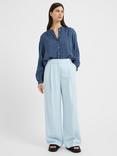 Great Plains Tangier Tile Blouse, Summer Navy/Lake Blue