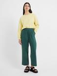 Great Plains Paloma Cotton Blend Cropped Sweatshirt, Lemon Grass