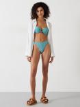 HUSH Heidi High Leg Bikini Bottoms, Sage Blue