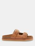 HUSH Bryson Buckle Leather Slider Sandals