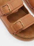 HUSH Bryson Buckle Leather Slider Sandals