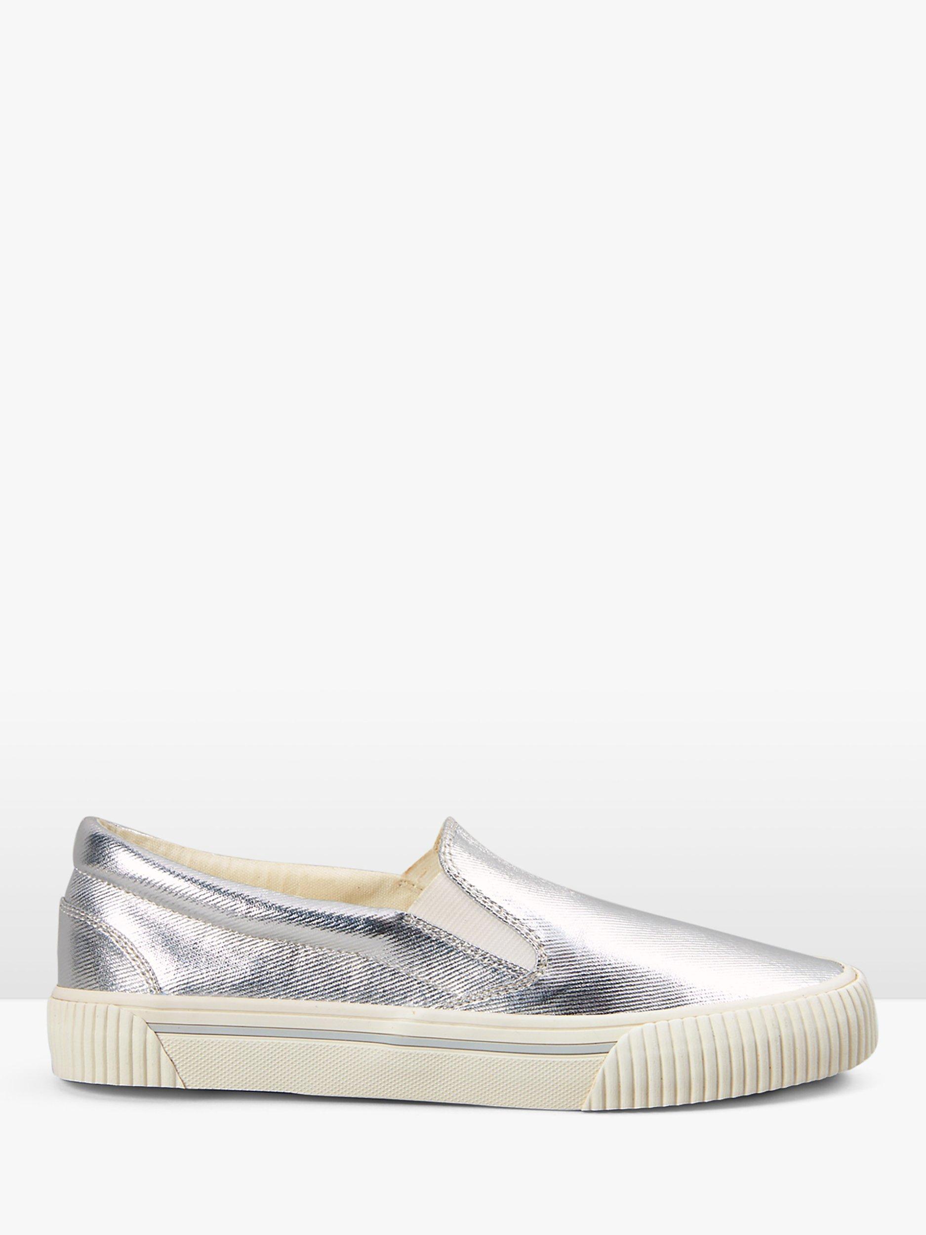 HUSH Gili Metallic Slip On Shoes Silver