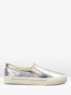 HUSH Gili Metallic Slip On Shoes, Silver