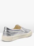 HUSH Gili Metallic Slip On Shoes, Silver