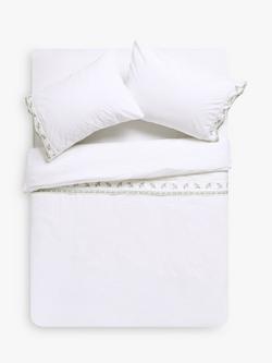 John Lewis Floral Embroidered Bedding, White