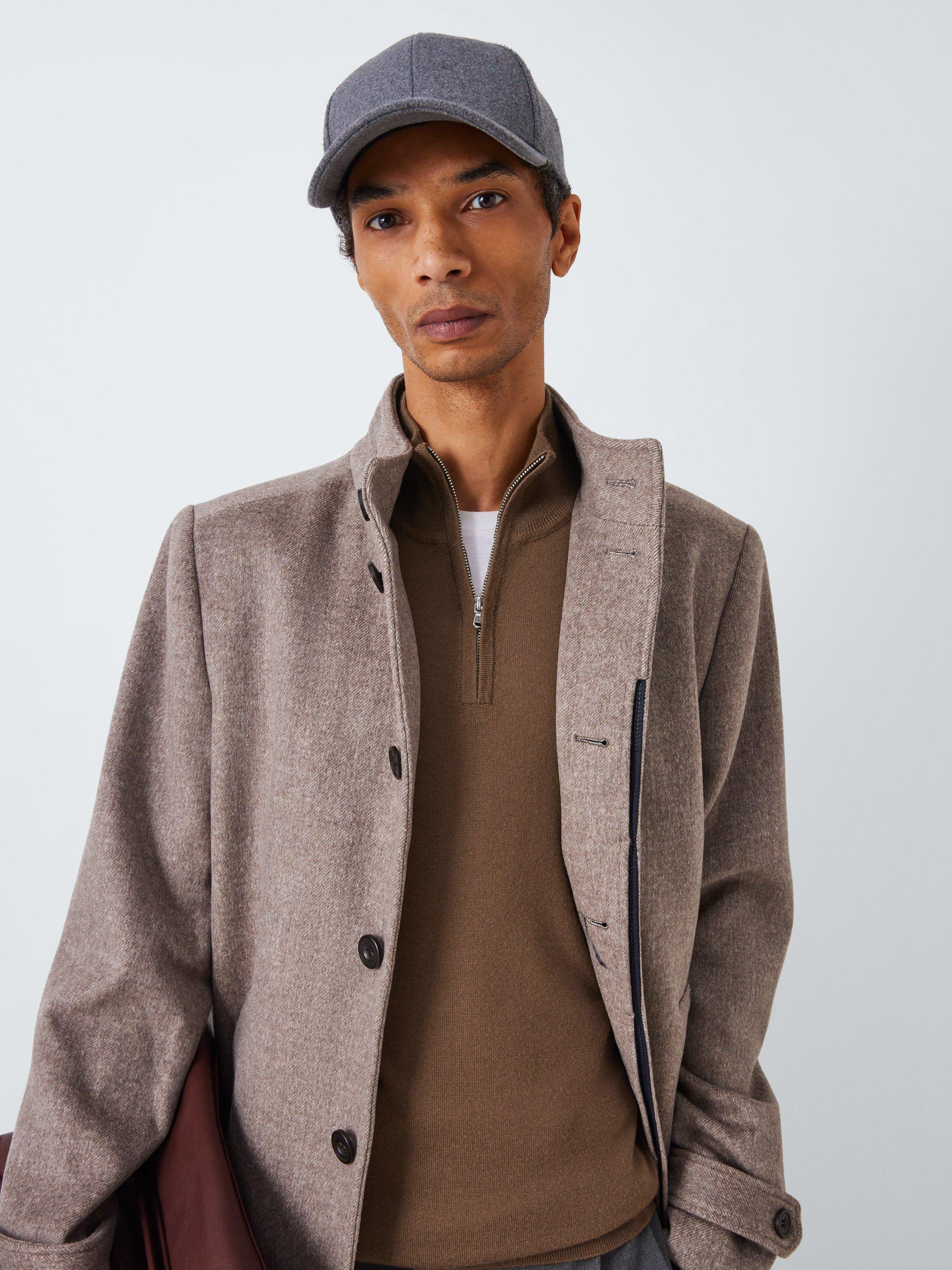 Product image 6 of 6, which shows John Lewis Extra Fine Merino Wool Half Zip Jumper, Antique Bronze, XL