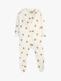 Frugi Baby Organic Cotton Buzzy Bee Bodysuit & Bib Gift Set, White/Multi - view 2, Buzzy Bee