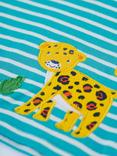 Frugi Baby Easy On Tropical Seaside & Jaguar Organic Cotton T-Shirt, Multi