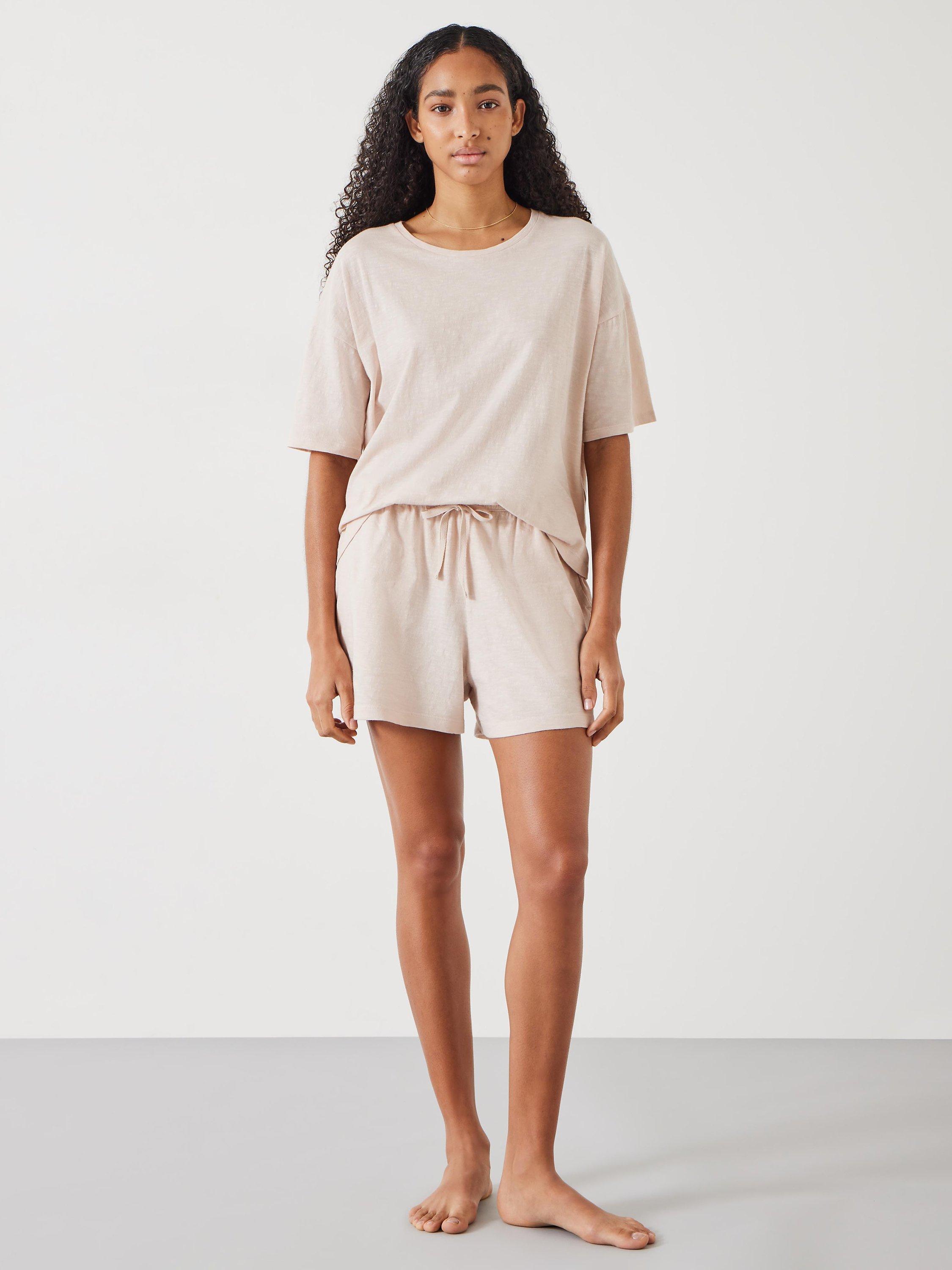 HUSH Darian Jersey Short Pyjama Set, Almond