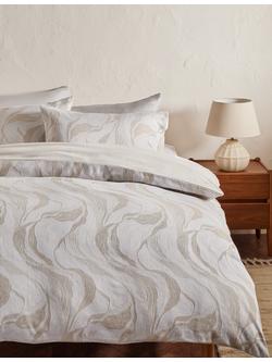 John Lewis Marbled Jacquard Bedding - view 2, Multi