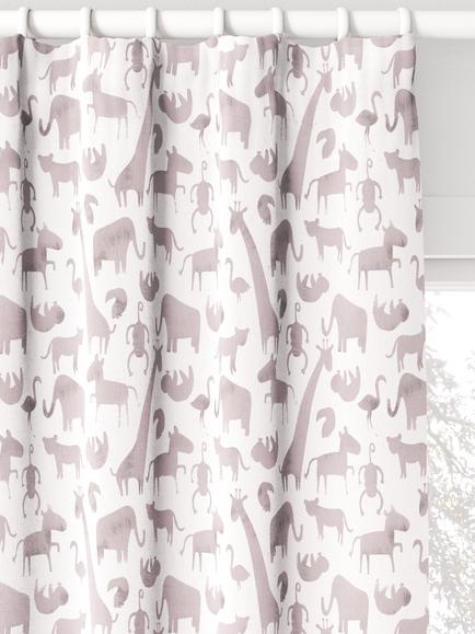 John Lewis Safari & Friends Pencil Pleat Pair 3 Pass Blackout Children's Curtains, Multi