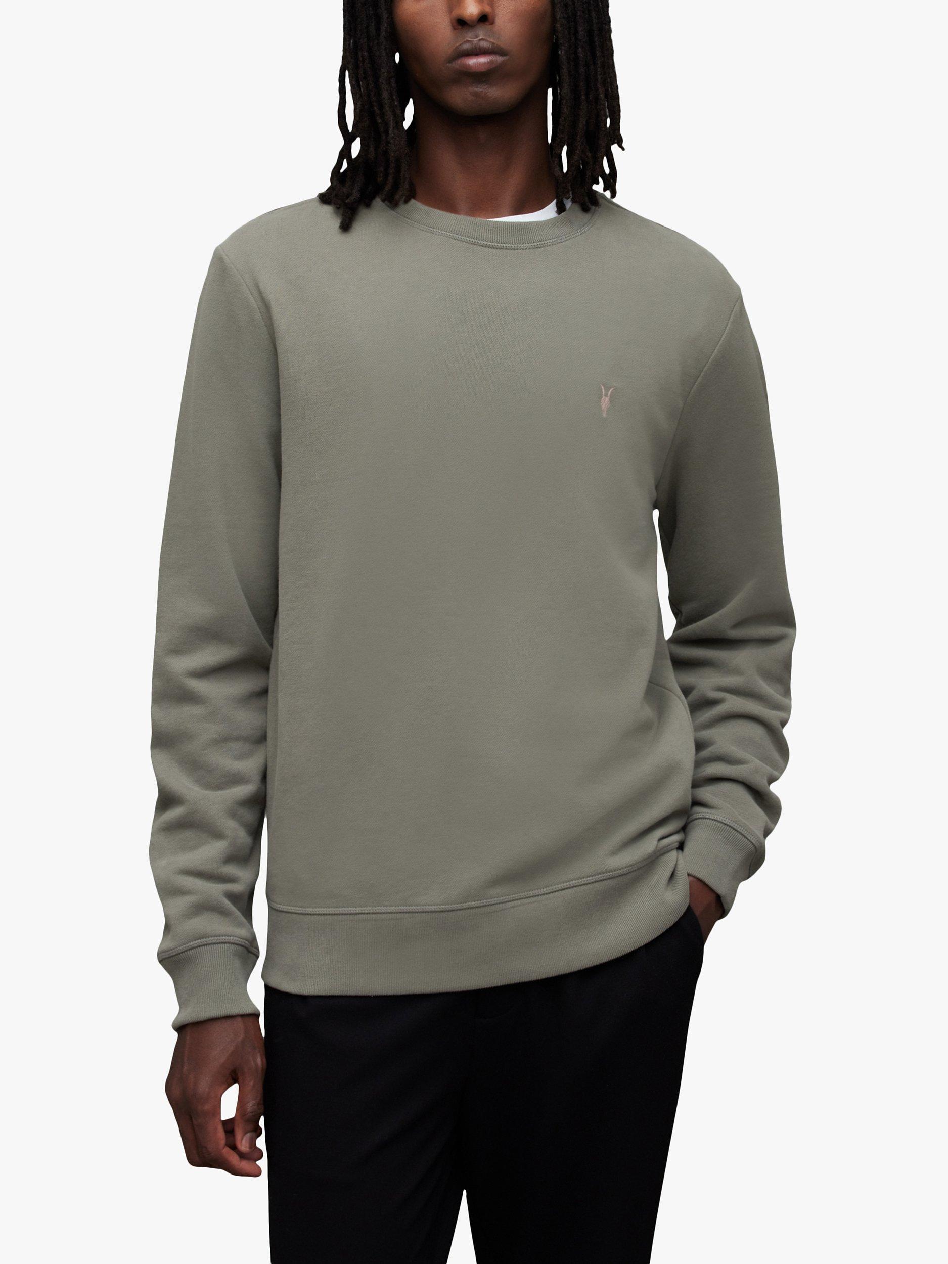 AllSaints Raven Crew Neck Sweatshirt, Planet Grey