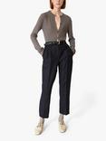 Lovechild 1979 Coppola Striped Cropped Wool Trousers, Black/Multi