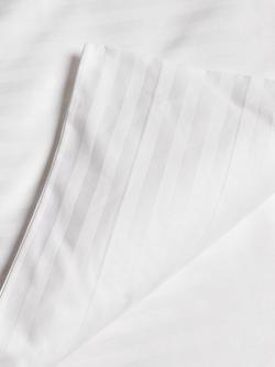 John Lewis Soft and Silky Satin Stripe 400 Thread Count Duvet Cover Set - view 2, White