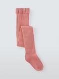 John Lewis Kids' Ribbed Tights, Pink